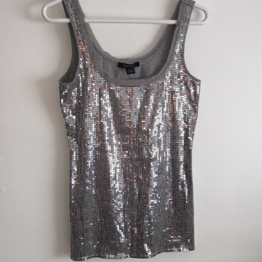 White House Black Market Sequin Tank Top
